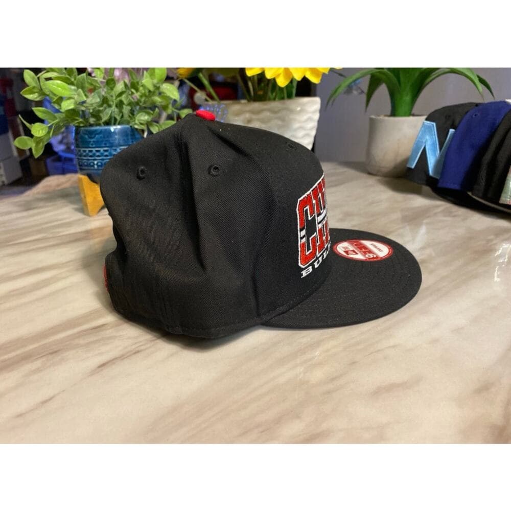 Chicago New Era Hat SnapBack Black & Red - Thumbnail 4