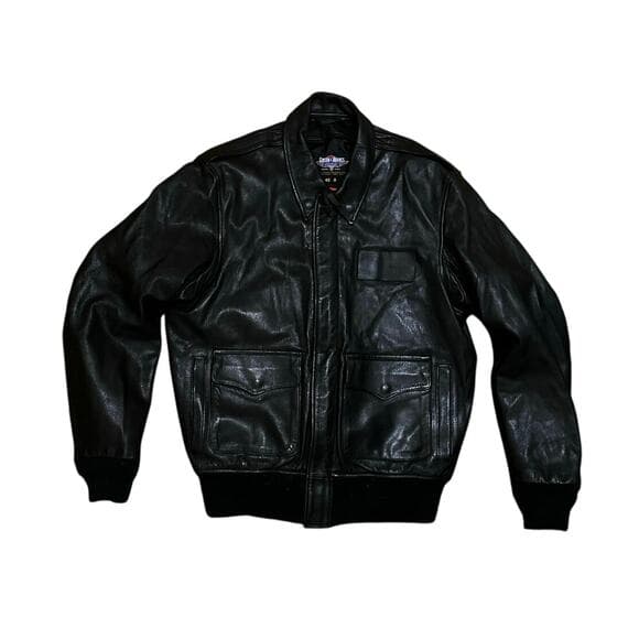 GIBSON & BARNES Heavy Duty 48 R Flight Bomber Zip In Liner LEATHER Pilot Jacket - Thumbnail 7