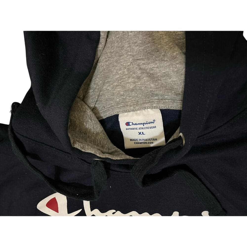 Navy Men’s Champion Sweater Hoodie Size XL - Thumbnail 2
