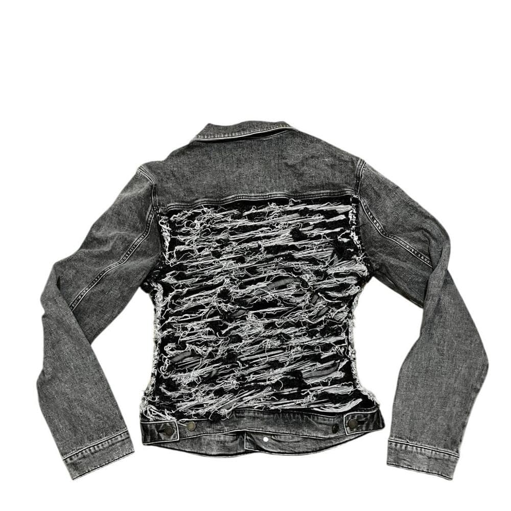 Si Tu Veux Grey & Black Women’s Jean Jacket Size 32 - Thumbnail 4