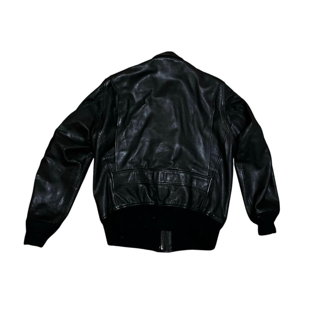 GIBSON & BARNES Heavy Duty 48 R Flight Bomber Zip In Liner LEATHER Pilot Jacket - Thumbnail 5