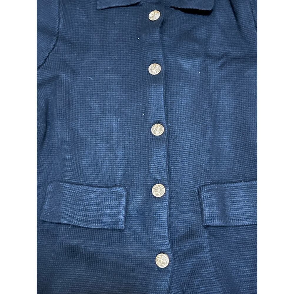 Zara Navy Women’s Blazers With Gold Buttons Size Small - Thumbnail 2