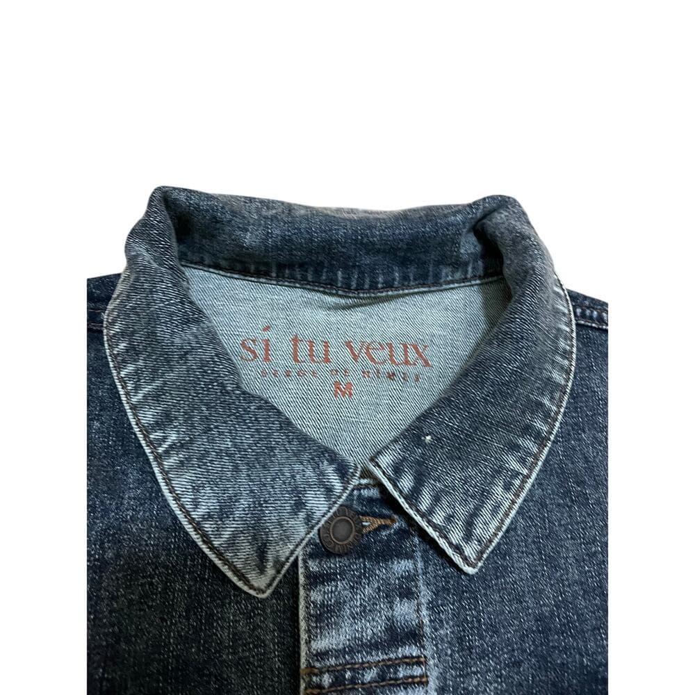 Si Tu Veux Women’s Jean Jacket Size Medium - Thumbnail 2