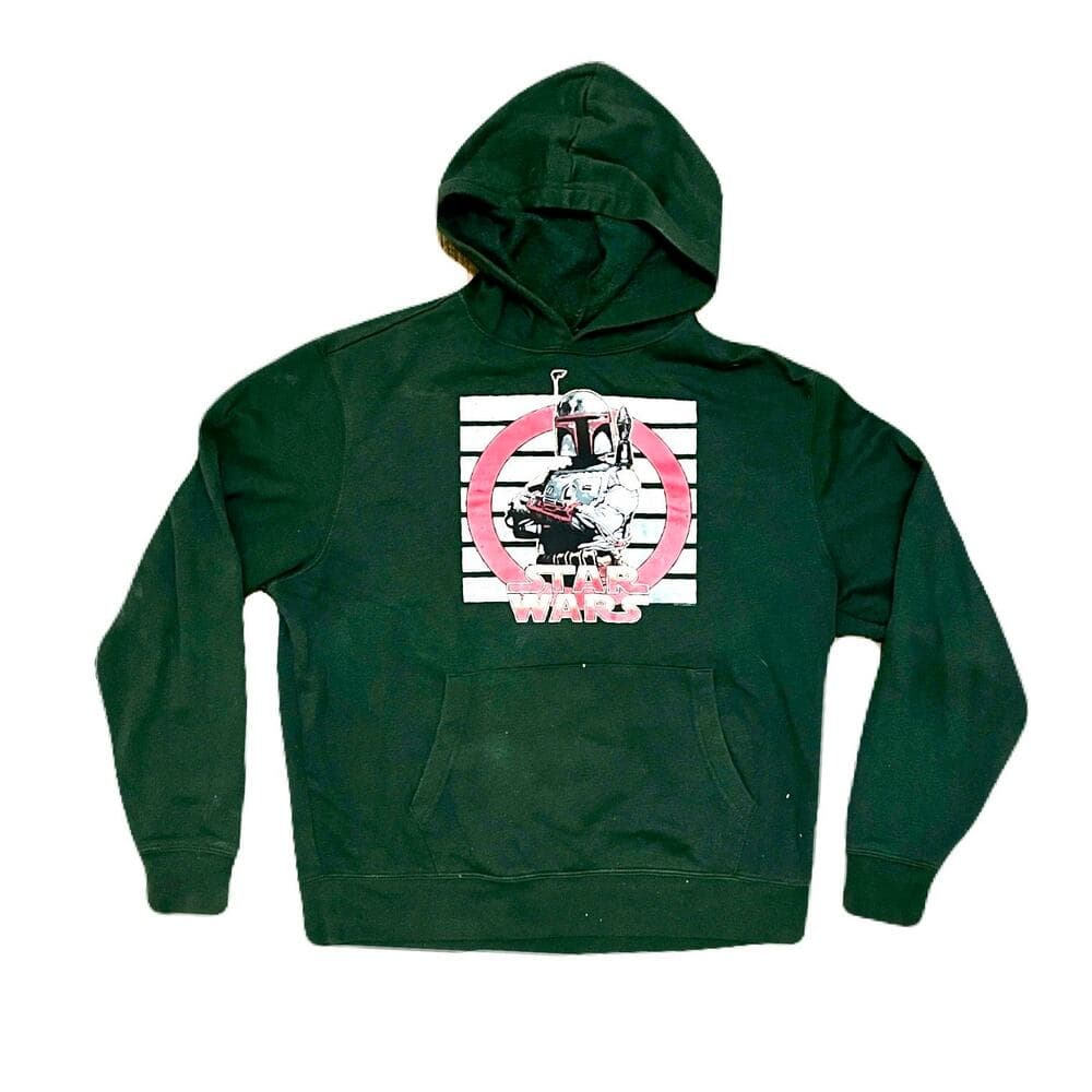 Men’s Dark Green Star Wars Hoodie Size Medium - Thumbnail 4
