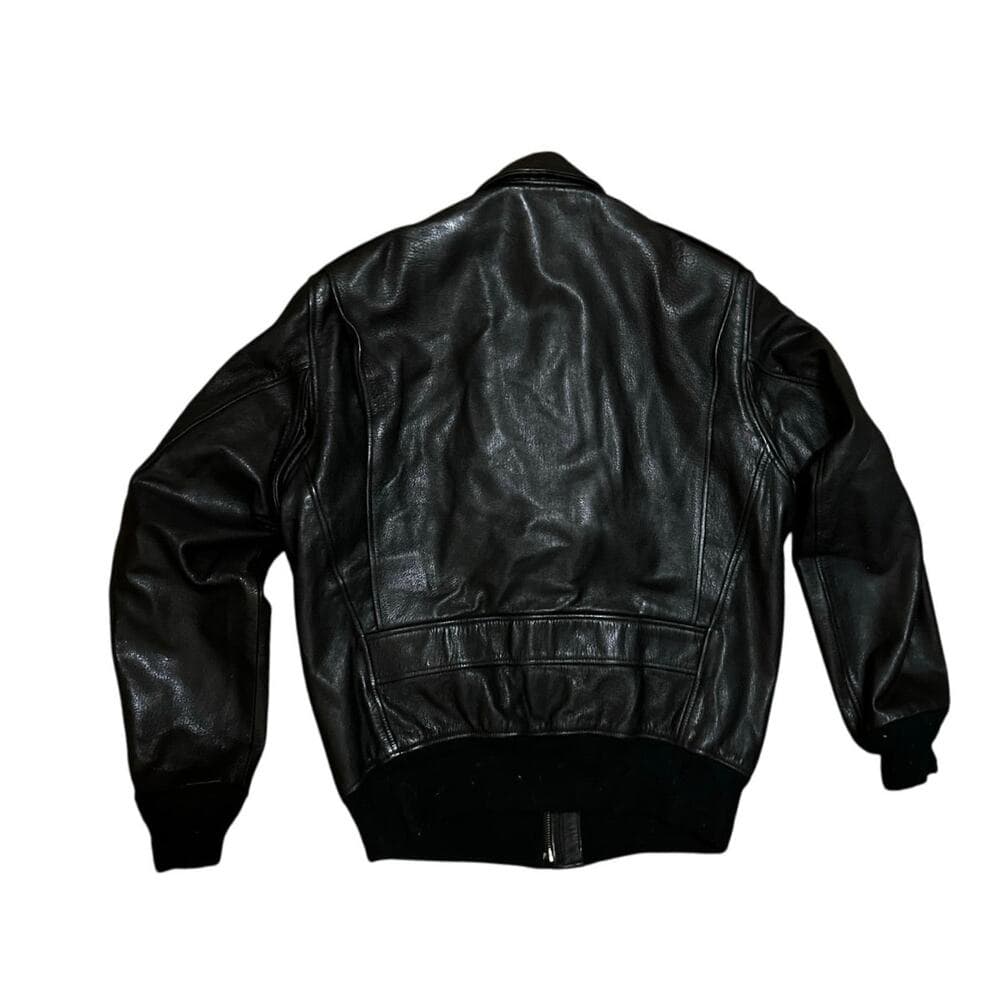 GIBSON & BARNES Heavy Duty 48 R Flight Bomber Zip In Liner LEATHER Pilot Jacket - Thumbnail 4