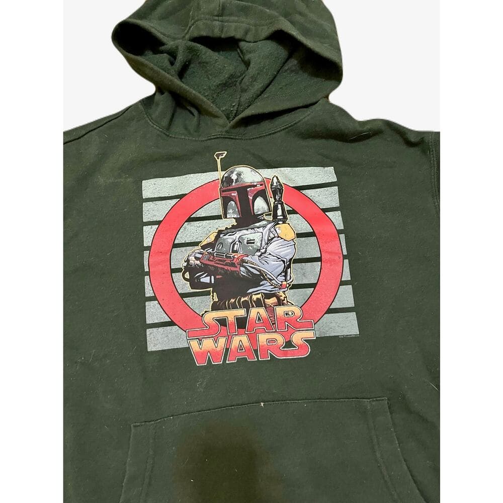 Men’s Dark Green Star Wars Hoodie Size Medium - Thumbnail 2