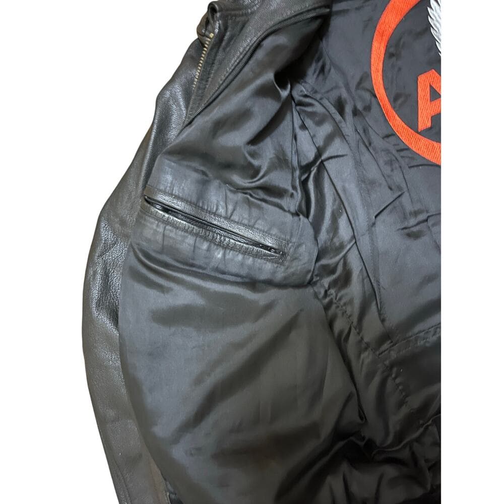 GIBSON & BARNES Heavy Duty 48 R Flight Bomber Zip In Liner LEATHER Pilot Jacket - Thumbnail 3