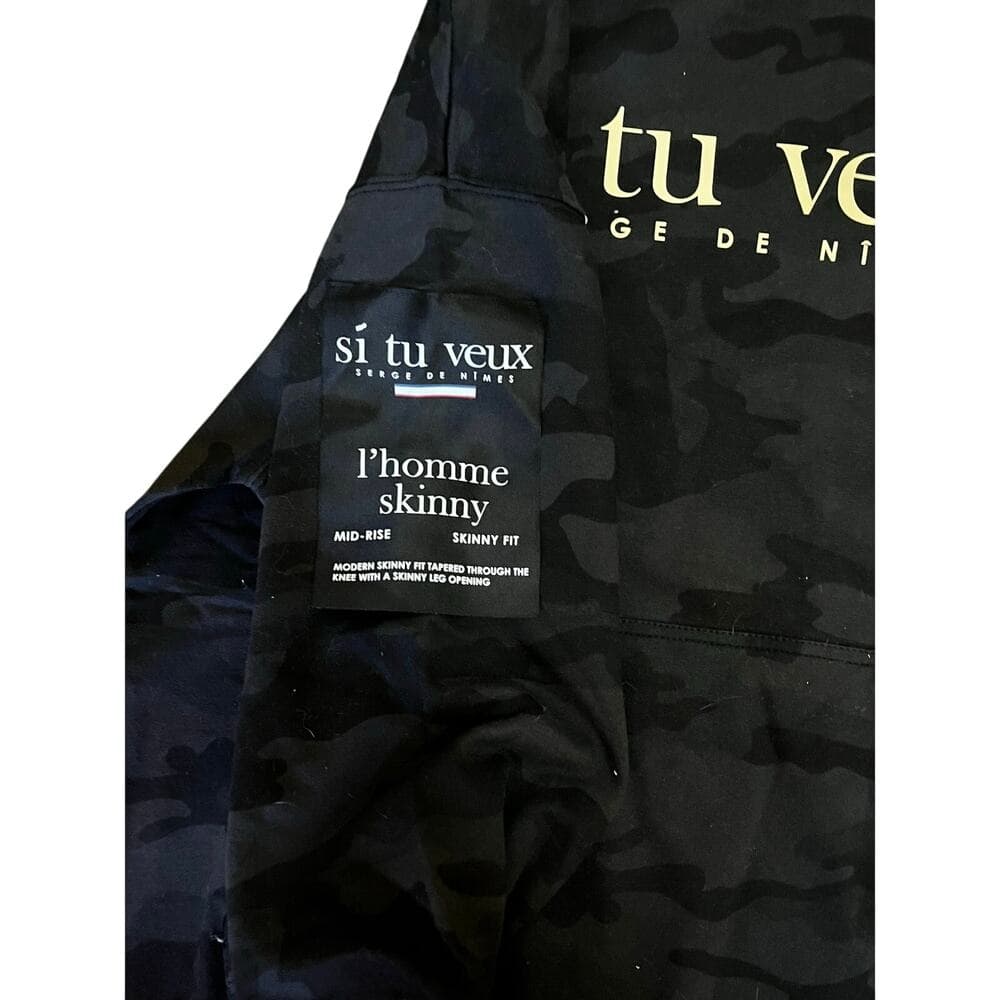 Si Tu Veux Men’s Black Army Hoodie - Thumbnail 2