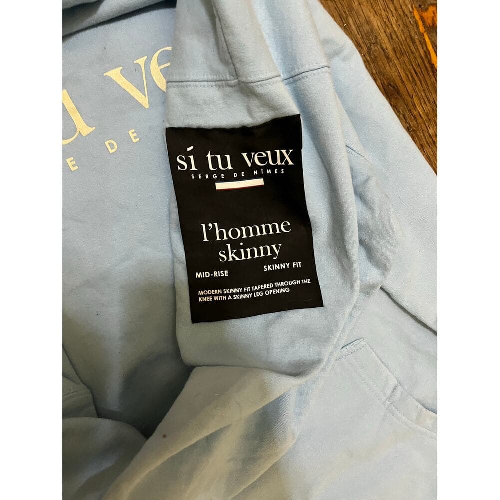 Baby Blue Si Tu Veux Men’s Sweater Size 2XL - Thumbnail 4