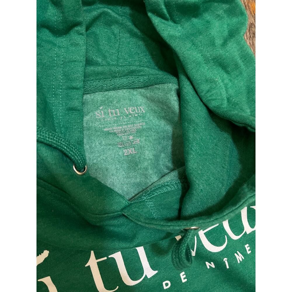 Si Tu Veux Green Hoodie 2XL Men’s - Thumbnail 3