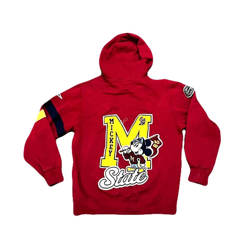 Burgundy Mickey Mouse hoodie Size Large