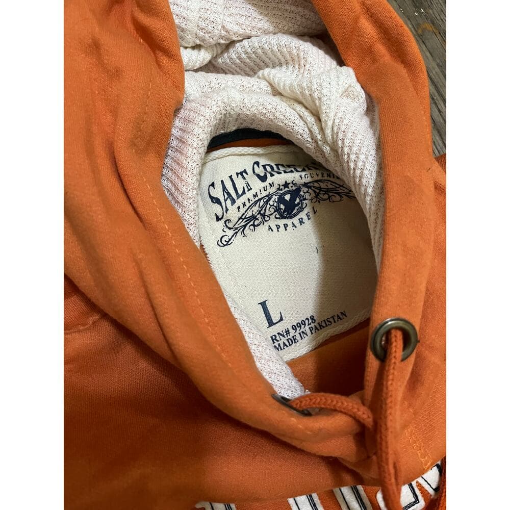 Salt Creek Inc Men’s Florida Orange Hoodie Size Large - Thumbnail 2