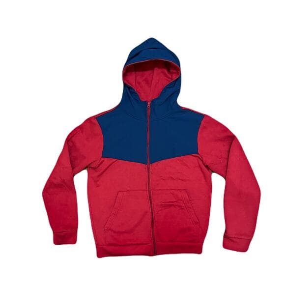 Men’s Red & Blue Hoodie Size Medium - Thumbnail 4