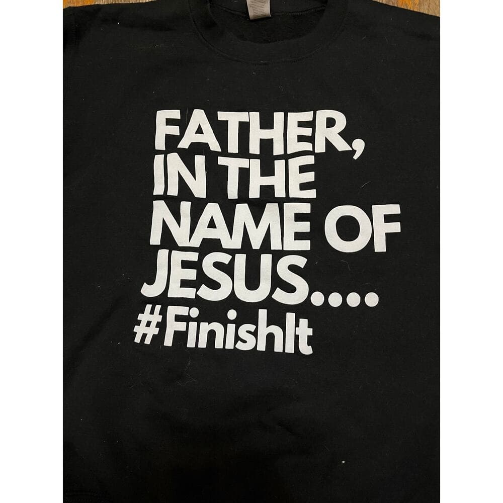 Father In The Name Of Jesus CrewNeck Sweater Size Small - Thumbnail 2
