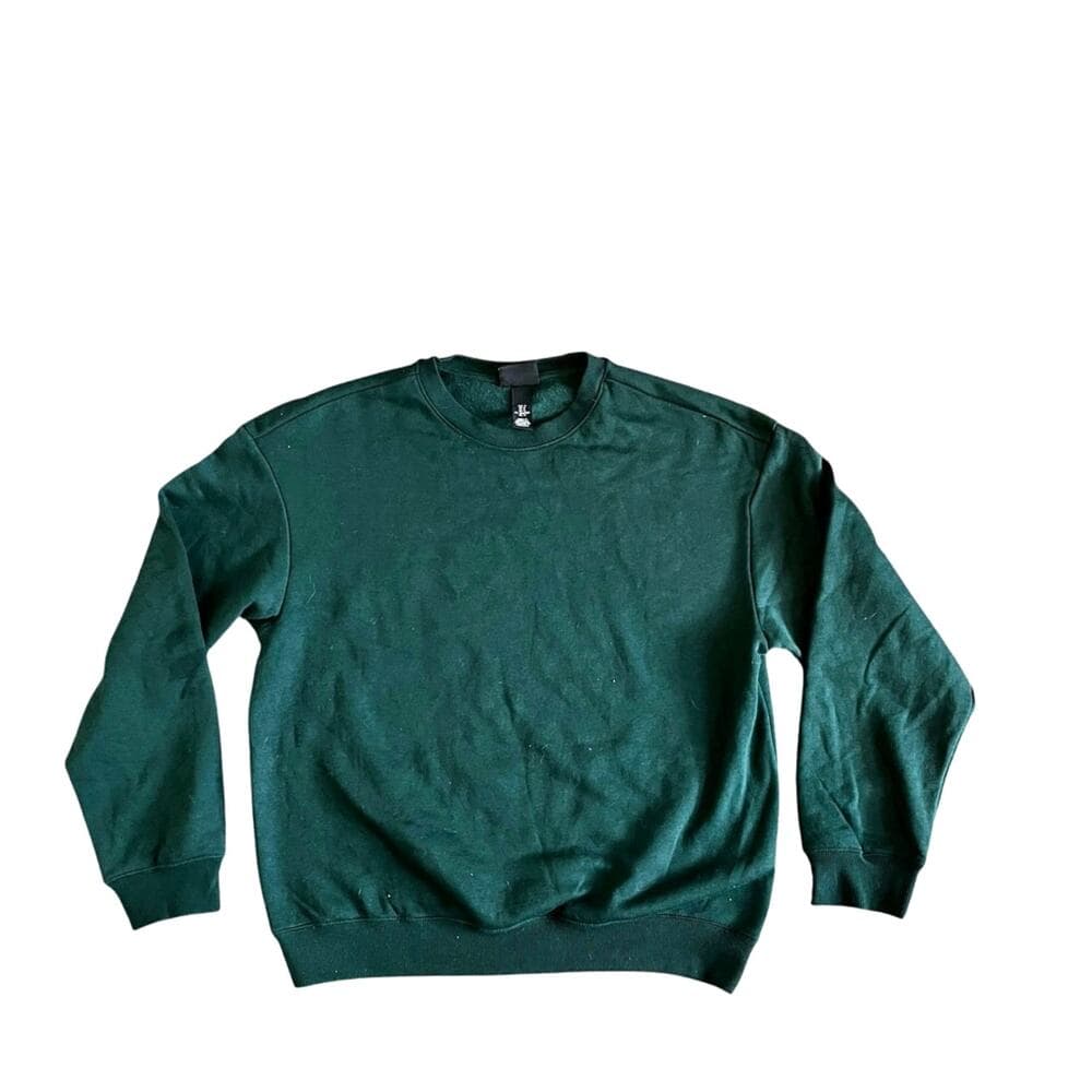 H & M Dark Green CrewNeck Sweater - Thumbnail 3
