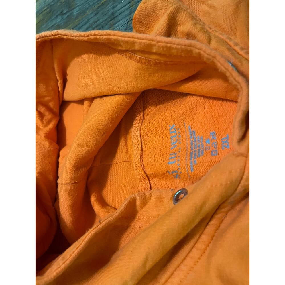 Si Tu Veux Orange Men’s Hoodie Size 2 XL - Thumbnail 3