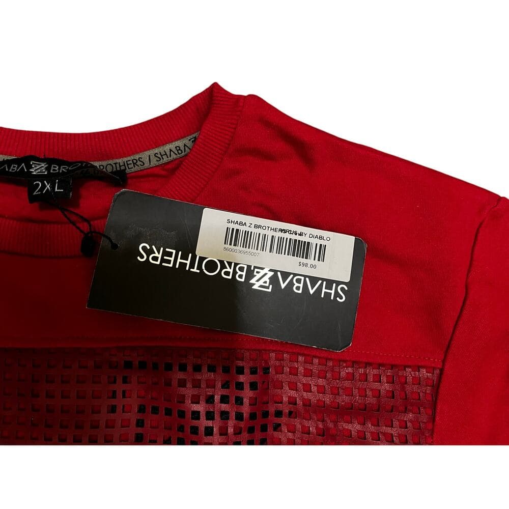 Shabazz Brothers Men’s Red CrewNeck Sweater Brand New Size 2XL - Thumbnail 3