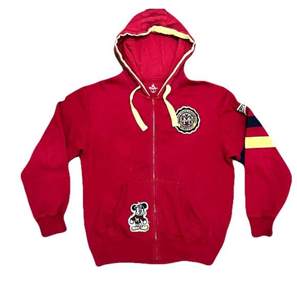 Burgundy Mickey Mouse hoodie Size Large - Thumbnail 9