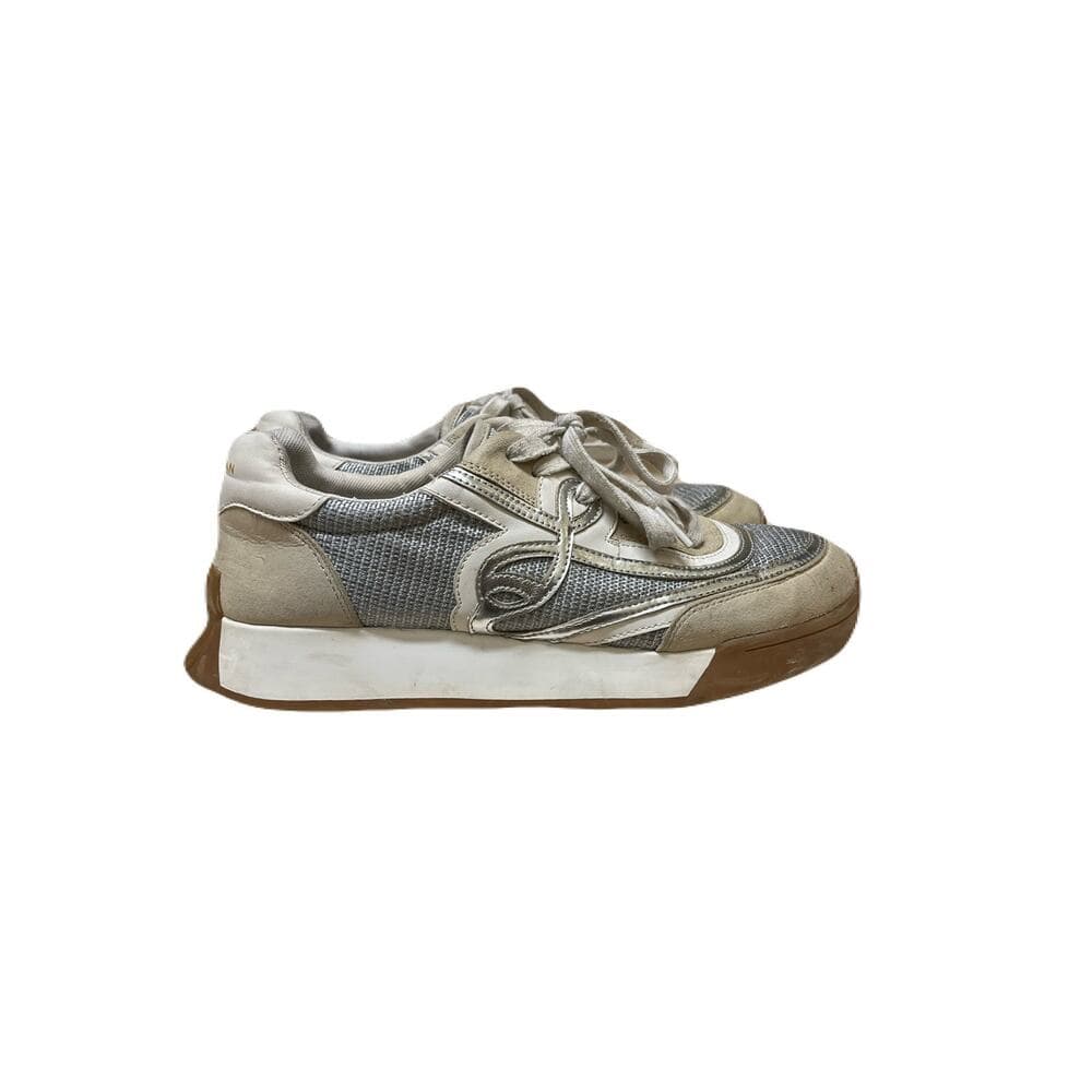 Sam Edelman Luna Sneaker in Silver/White Size 10 - Thumbnail 6