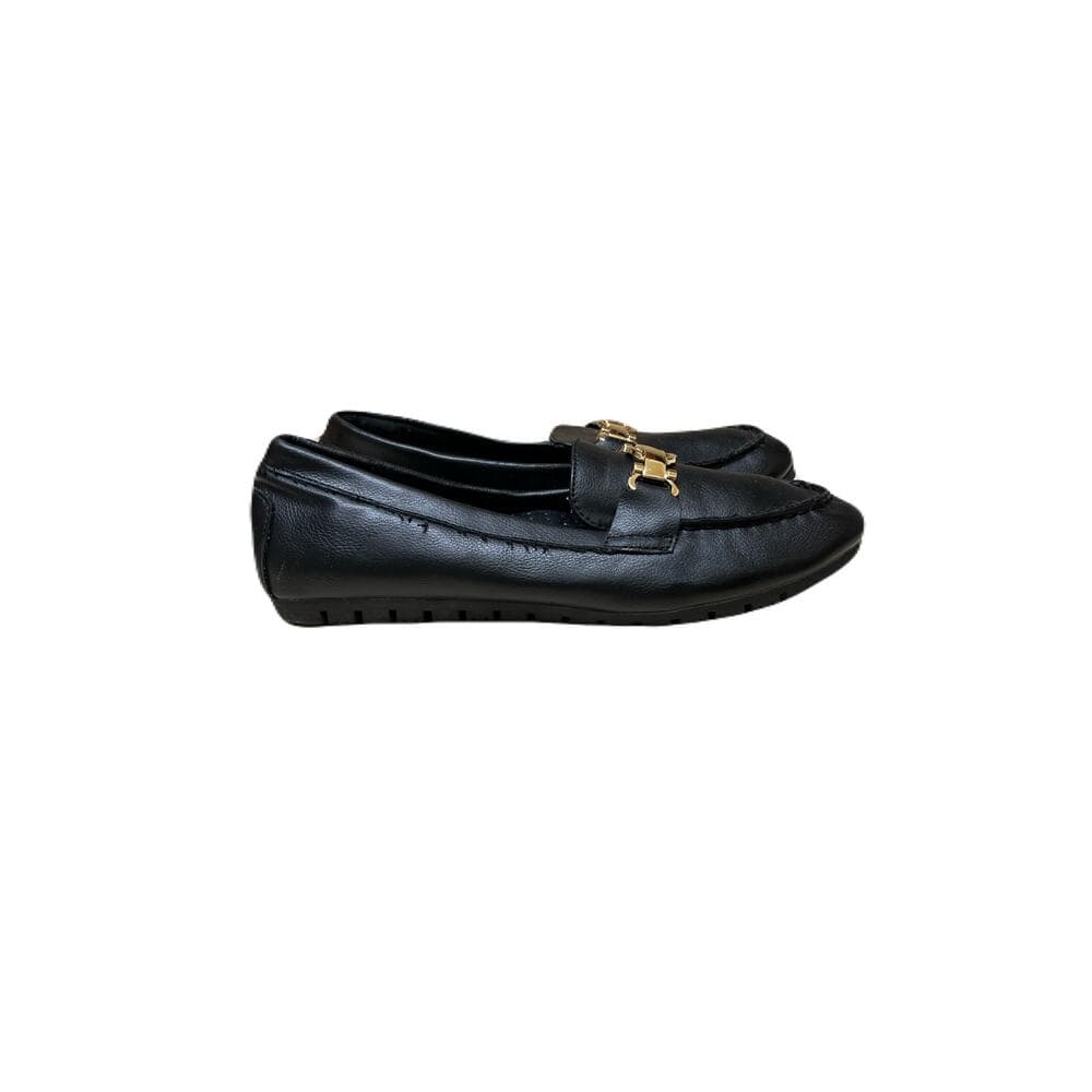Women’s Black loafers With Gold Straps Size 7 Brand New No Box - Thumbnail 6