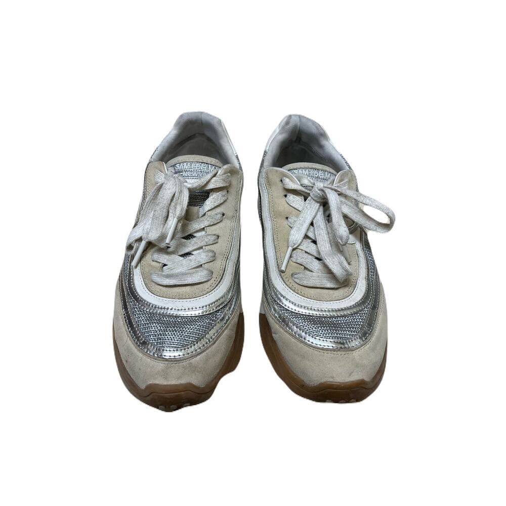 Sam Edelman Luna Sneaker in Silver/White Size 10