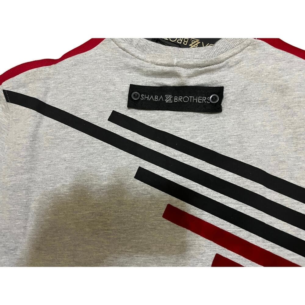 Shabazz Brothers Gray & Red Men’s CrewNeck Sweater Size Small In - Thumbnail 4