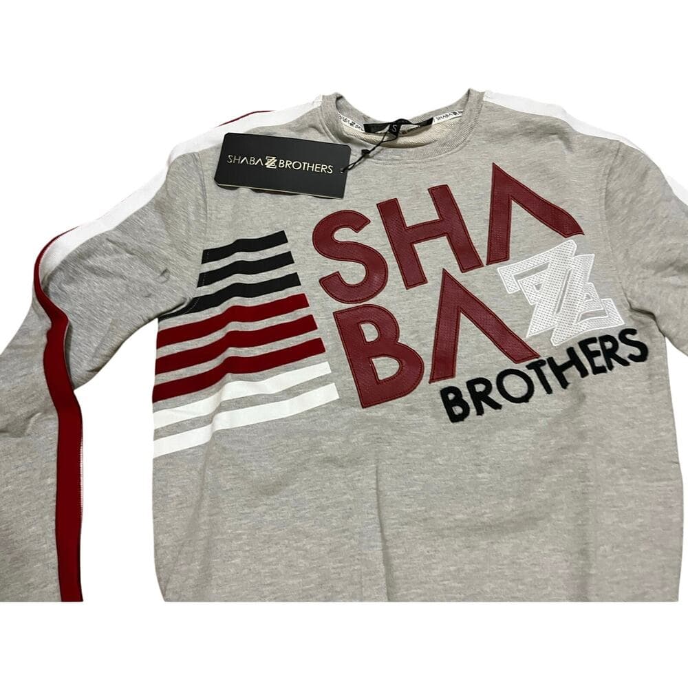 Shabazz Brothers Gray & Red Men’s CrewNeck Sweater Size Small In - Thumbnail 2