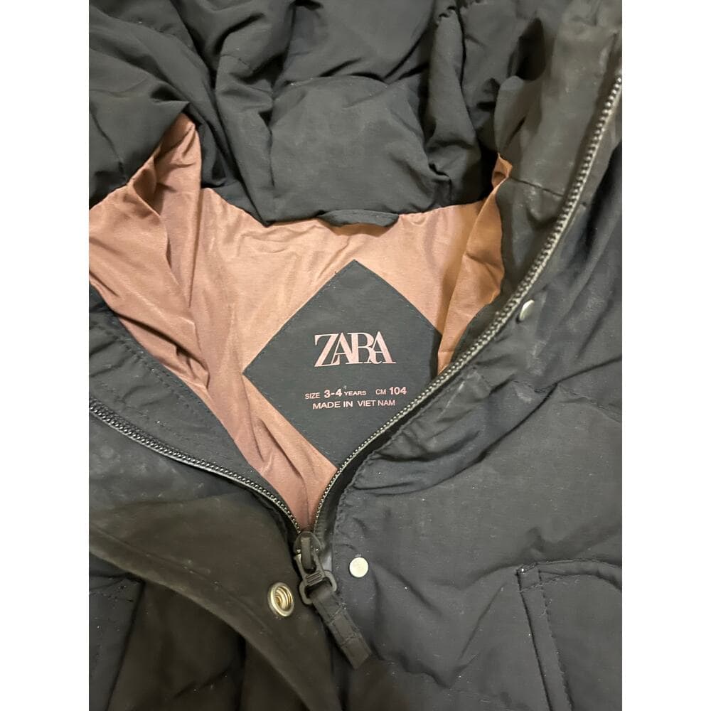 Black Zara Kids Coat unisex Size 3-4 - Thumbnail 2