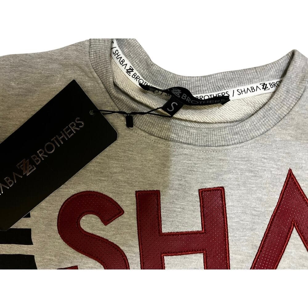 Shabazz Brothers Gray & Red Men’s CrewNeck Sweater Size Small In - Thumbnail 3