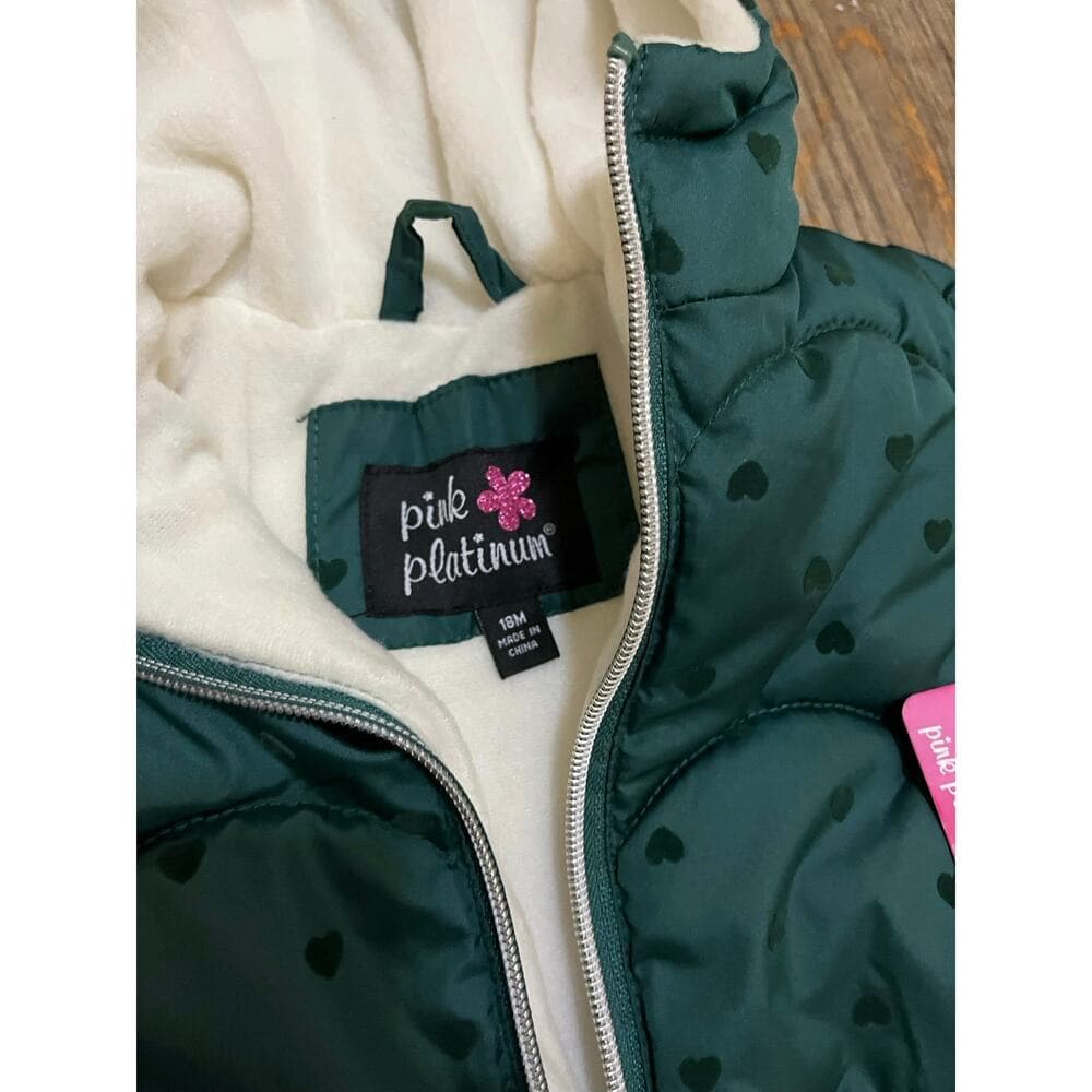 Pink Platinum 18 Months Baby Coat In Green - Thumbnail 2