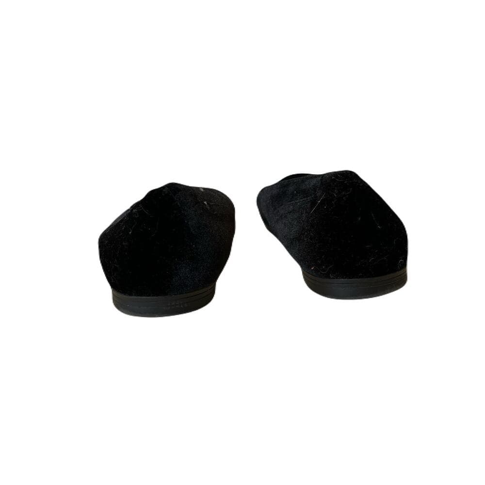 ASOS women’s Loafers In Black Velvet With Badge Detail - Thumbnail 3