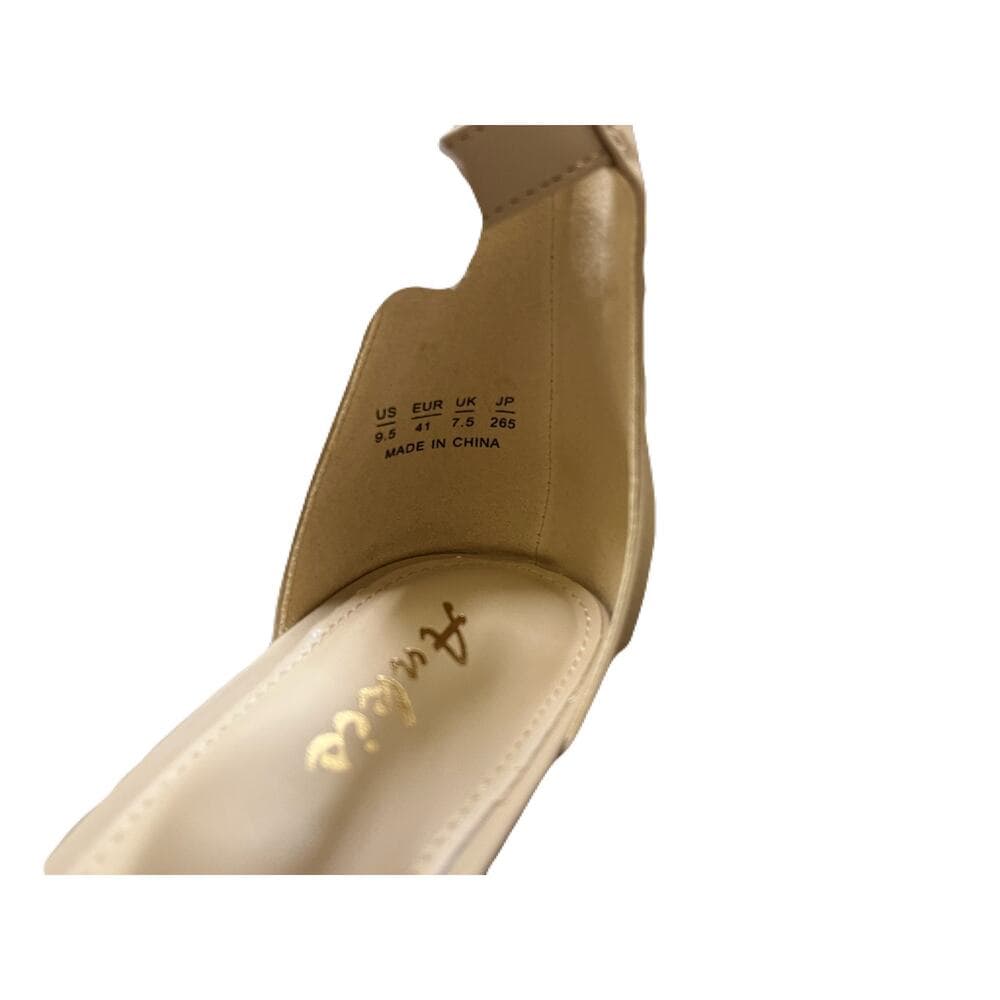 Ankis Women's Size 9.5 Tan Chunky Heels Closed Pointed Toe - Thumbnail 2