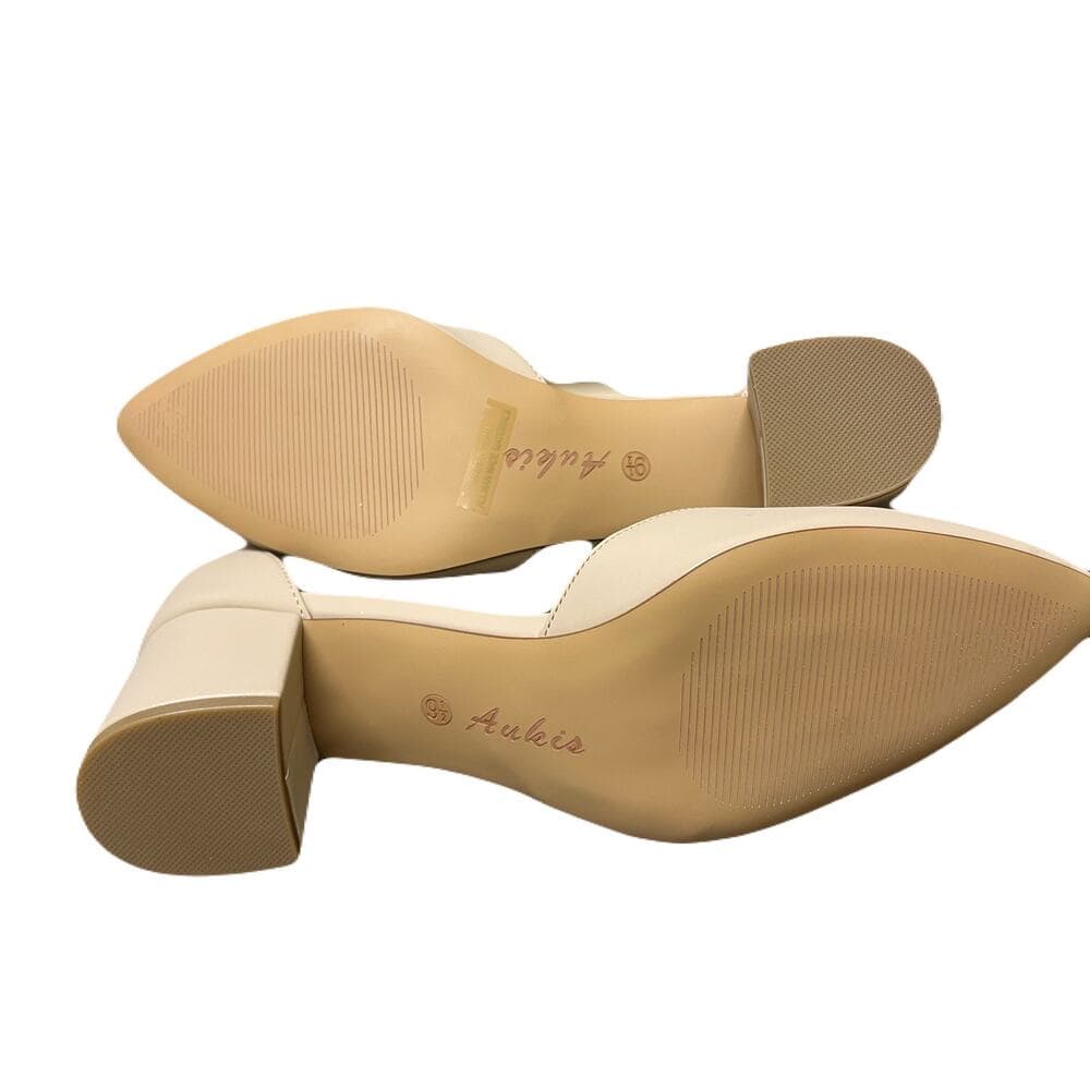 Ankis Women's Size 9.5 Tan Chunky Heels Closed Pointed Toe - Thumbnail 4
