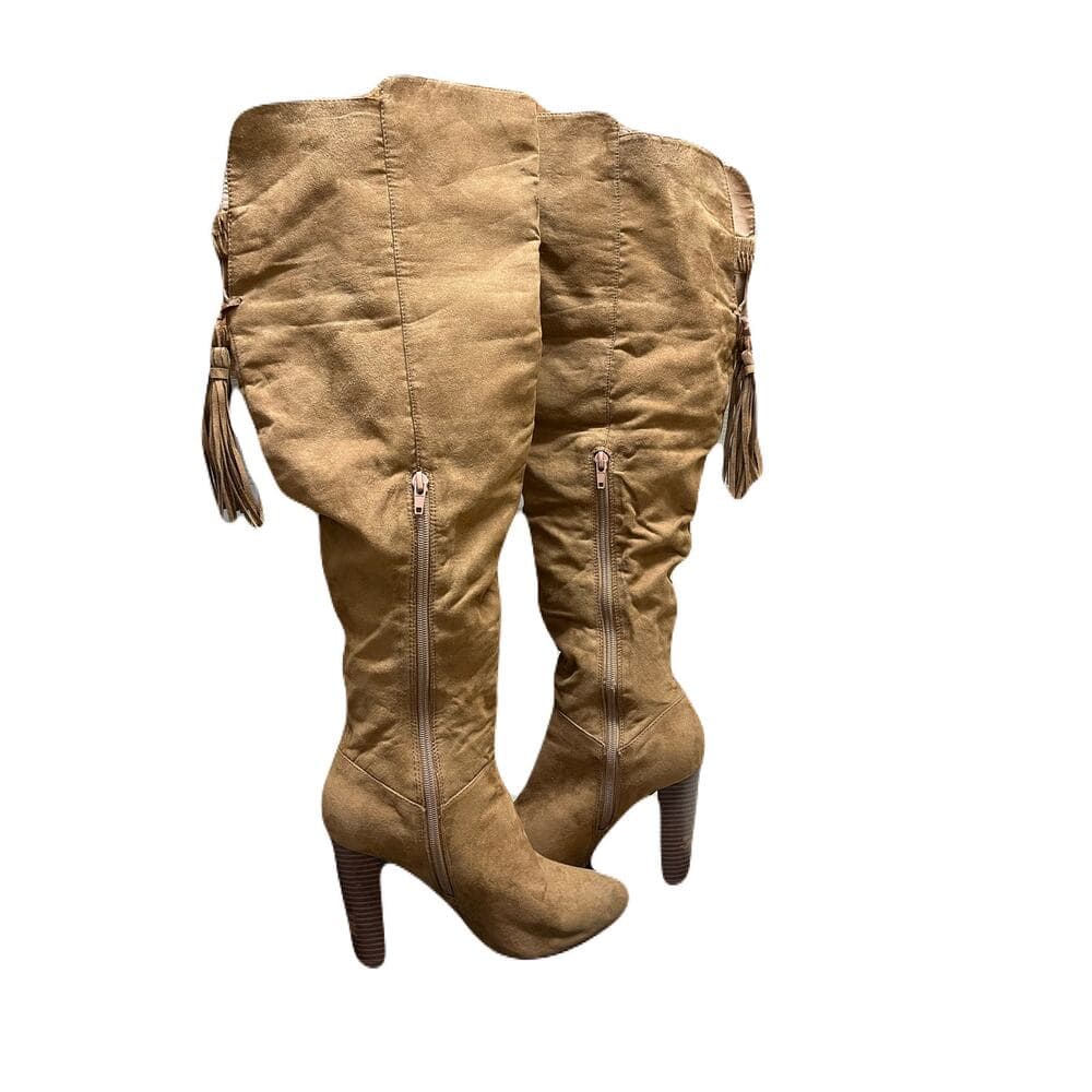 Just Jab Tan Women’s Boots 23” L With 4” Heels Size 8.5 - Thumbnail 5