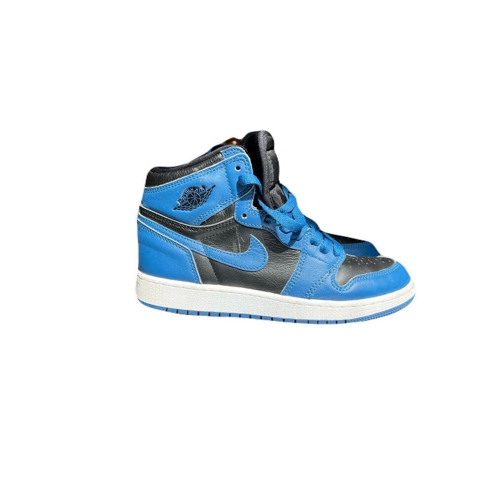Nike Air Jordan 1 Retro OG High Dark Marina Royal Blue Kids 5Y - Thumbnail 5