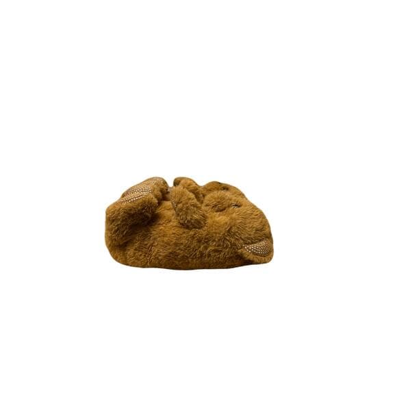 Brown Terry Bear Slippers For Kids Size 2/3 - Thumbnail 5