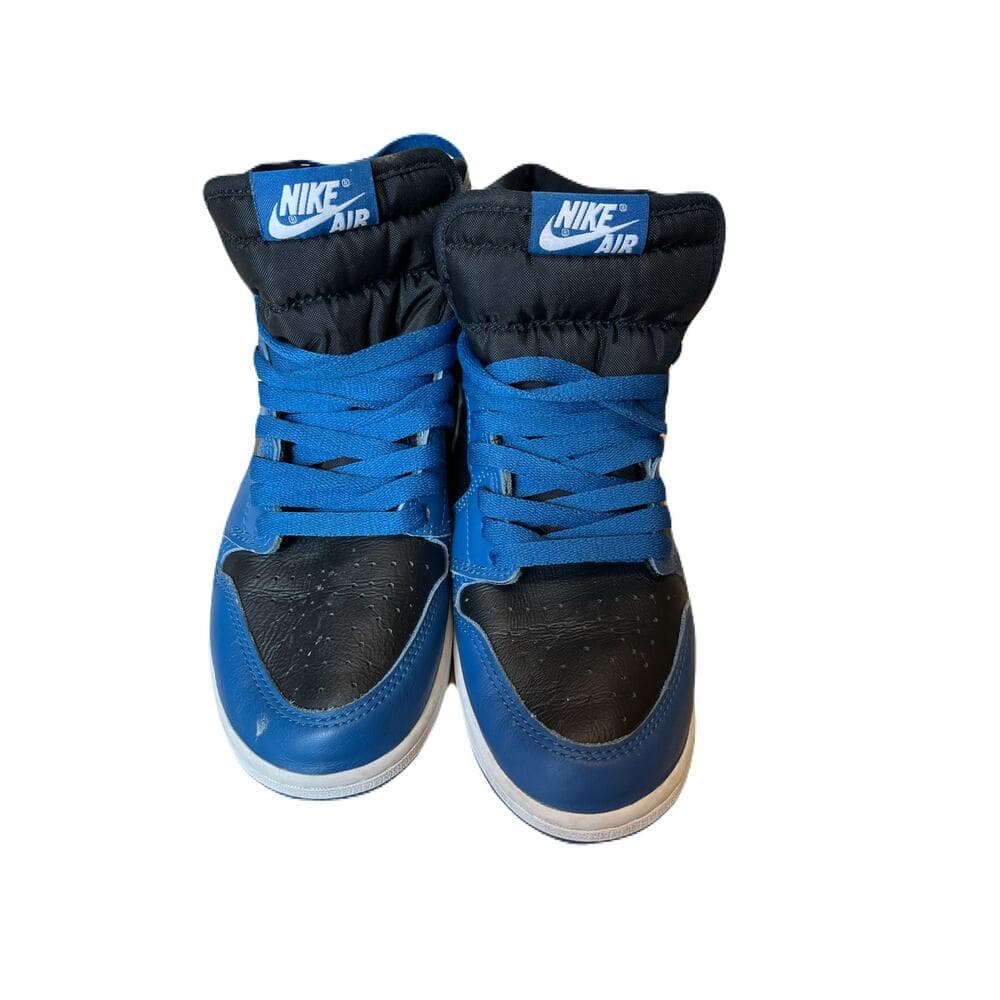 Nike Air Jordan 1 Retro OG High Dark Marina Royal Blue Kids 5Y - Thumbnail 4