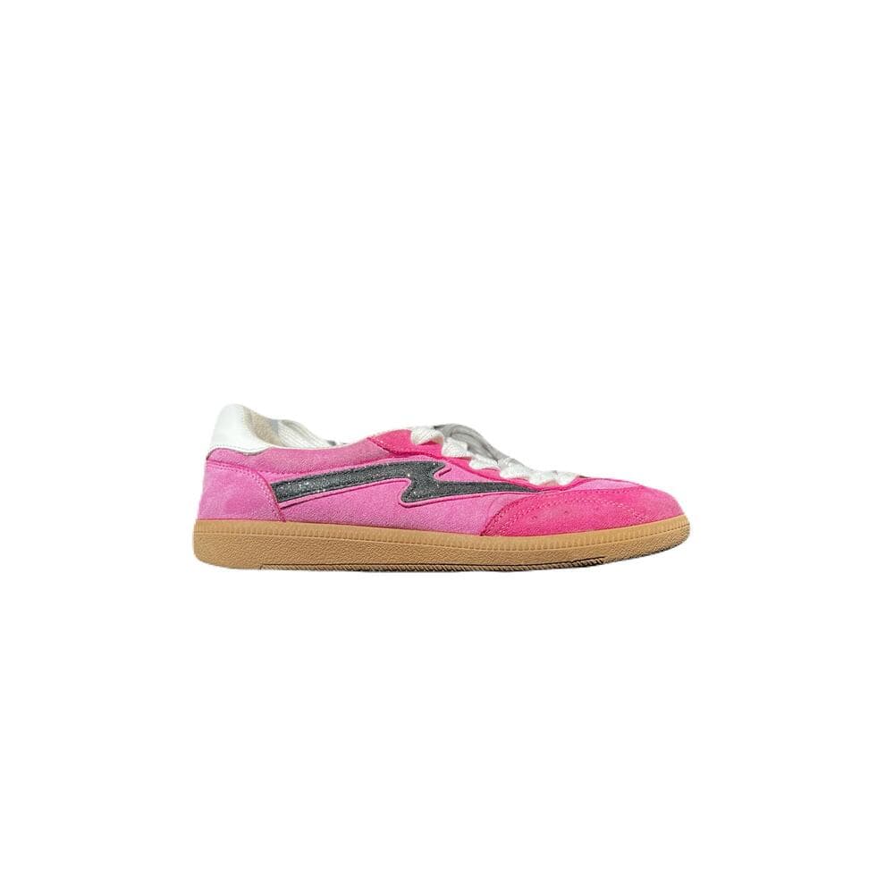 Steve Madden, pink and black girl sneakers size 4 - Thumbnail 4