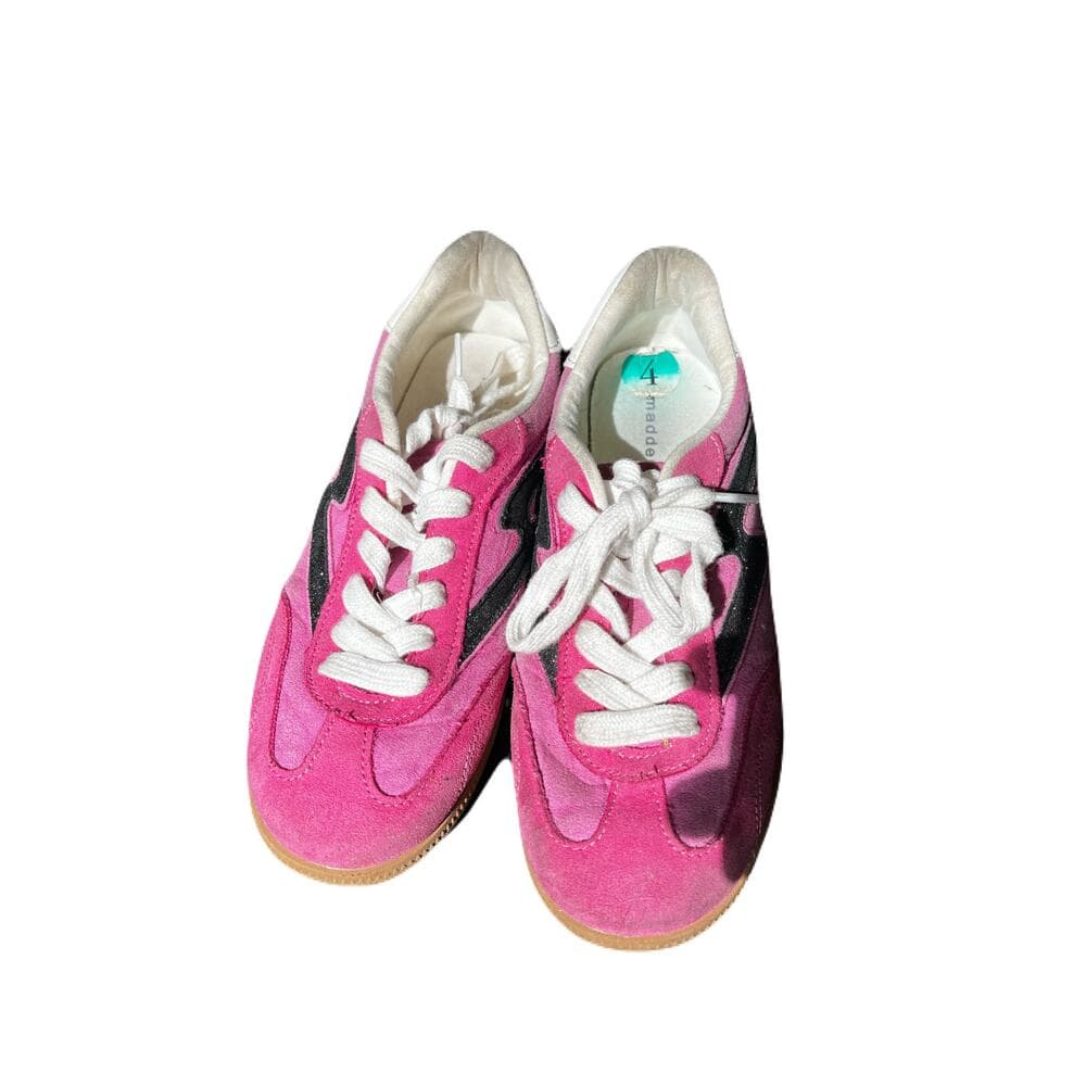 Steve Madden, pink and black girl sneakers size 4 - Thumbnail 3
