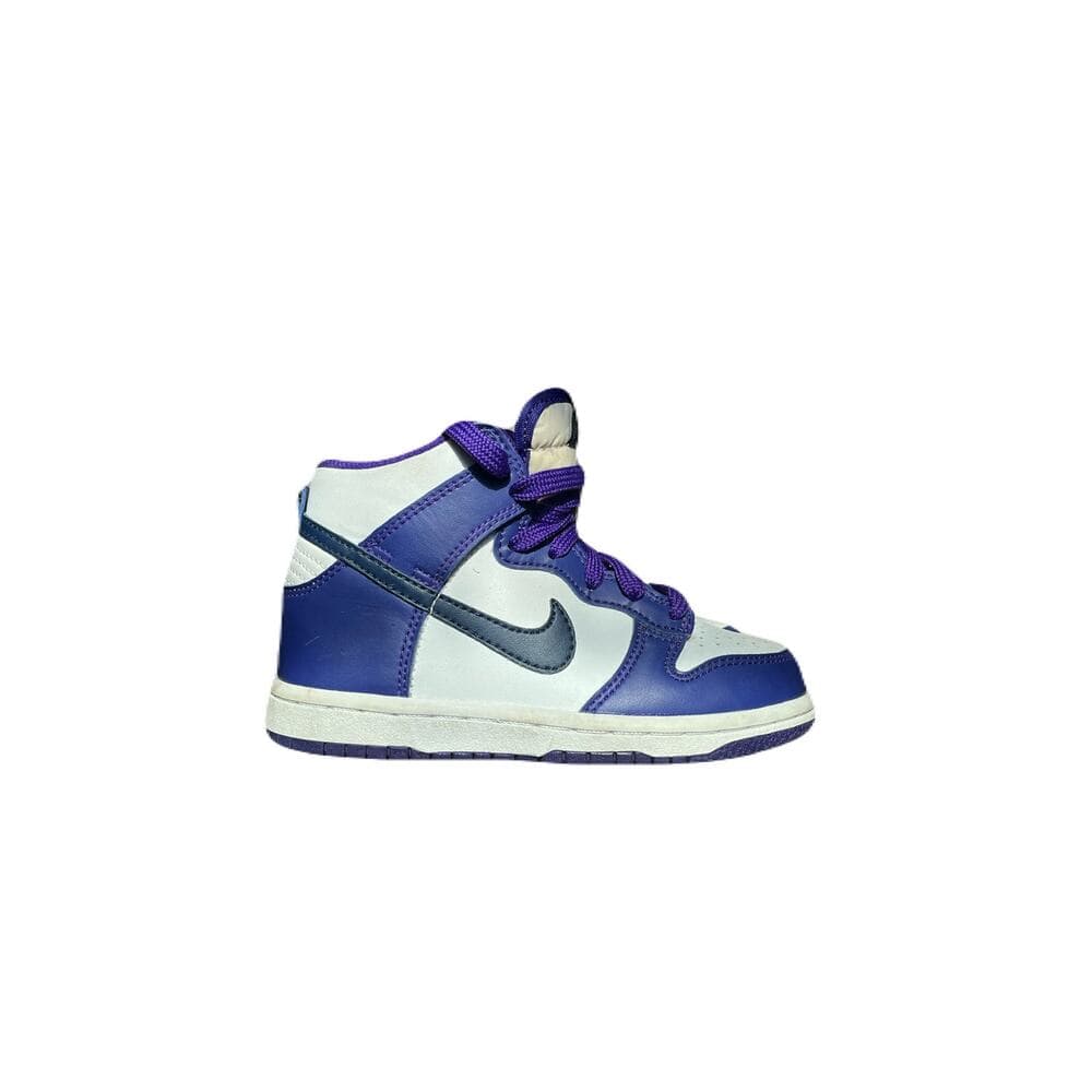 purple Nike Dunk shoes Size 10.5 C preschool girls Purple & White DH9753-100 - Thumbnail 7