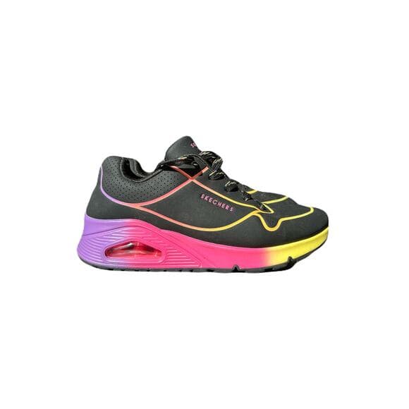 Skechers Unisex-Child Size 1 Street Uno Gen1-Pop of Neon 310543L Rainbow - Thumbnail 7