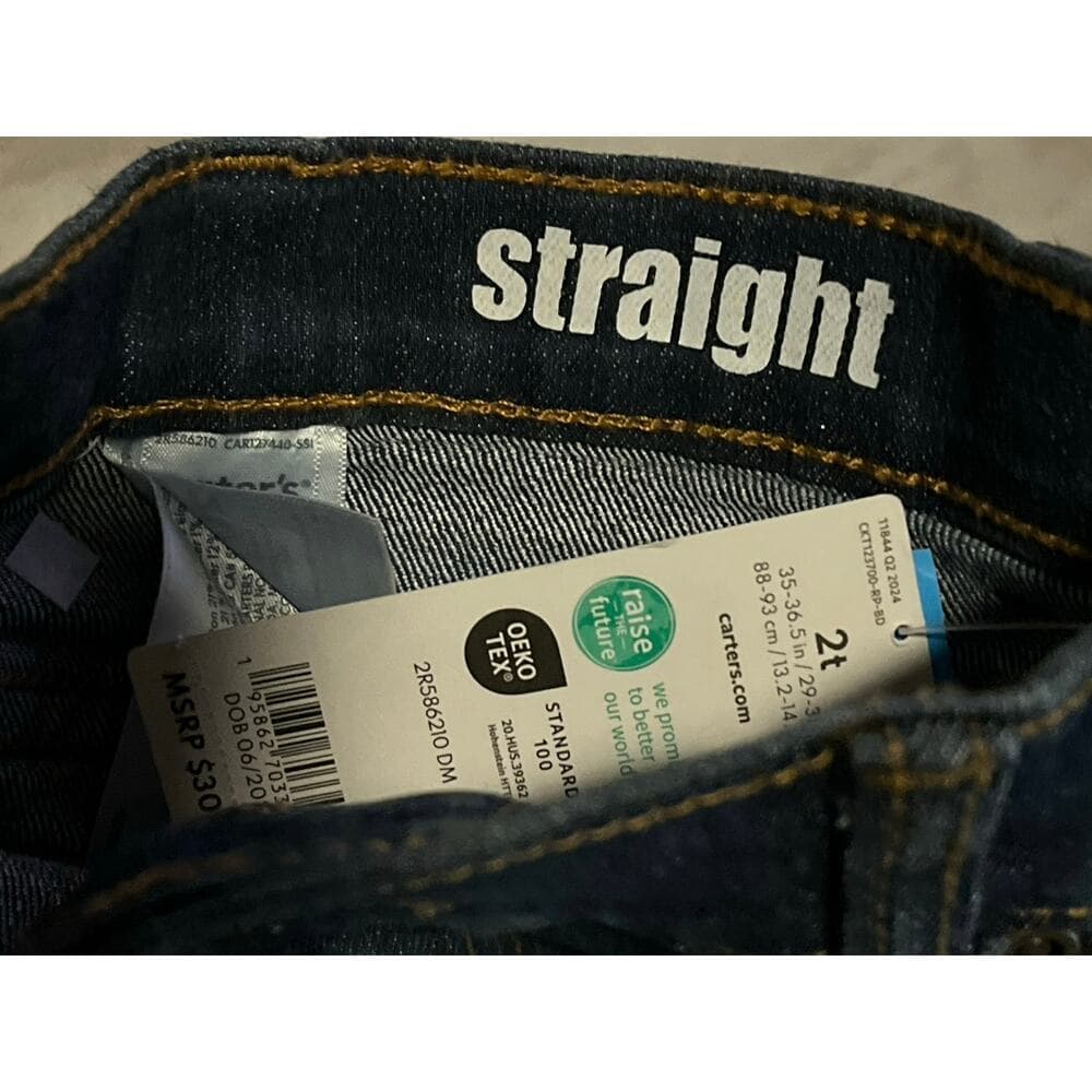 Carter’s Dark Blue Jean’s Size 2T Unisex - Thumbnail 3