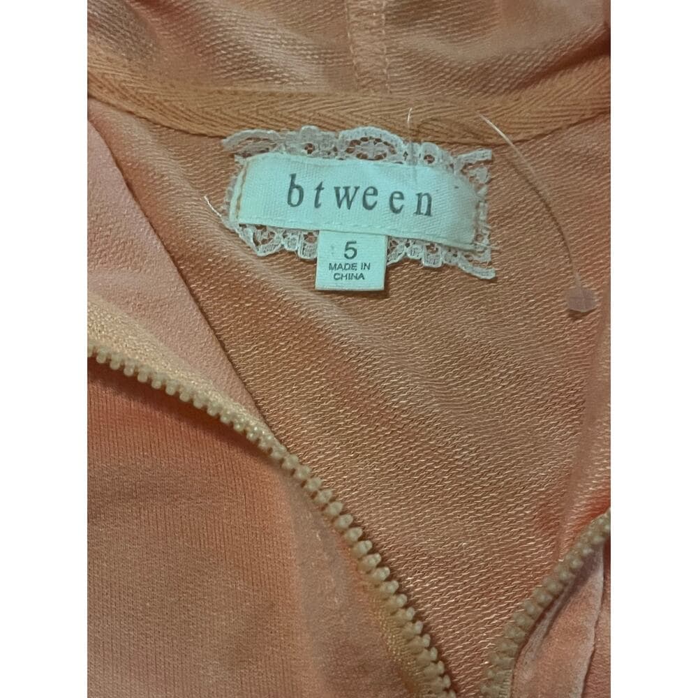 Btween Peach Girls Kids Hoodie Size 5 - Thumbnail 3