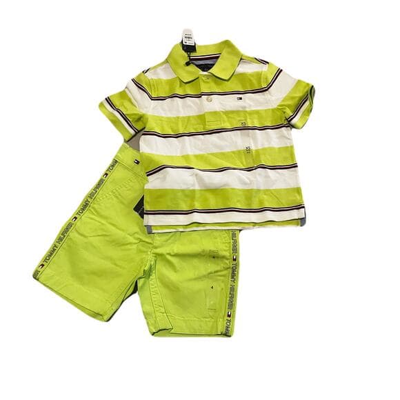Tommy Hilfiger Lime Green Kids Outfit Size 4T - Thumbnail 4