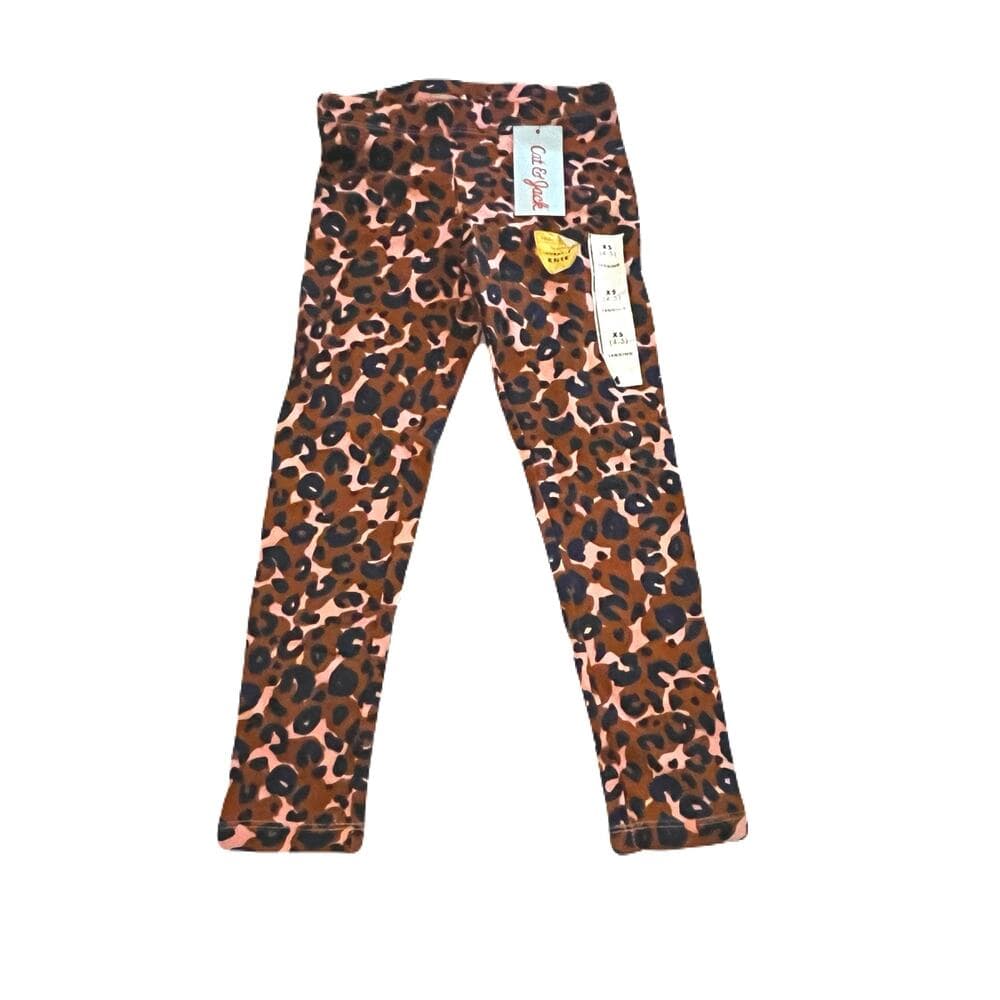 Cat & Jack Girls Leopard Animal Print Leggings Pants Size 4/5 - Thumbnail 5