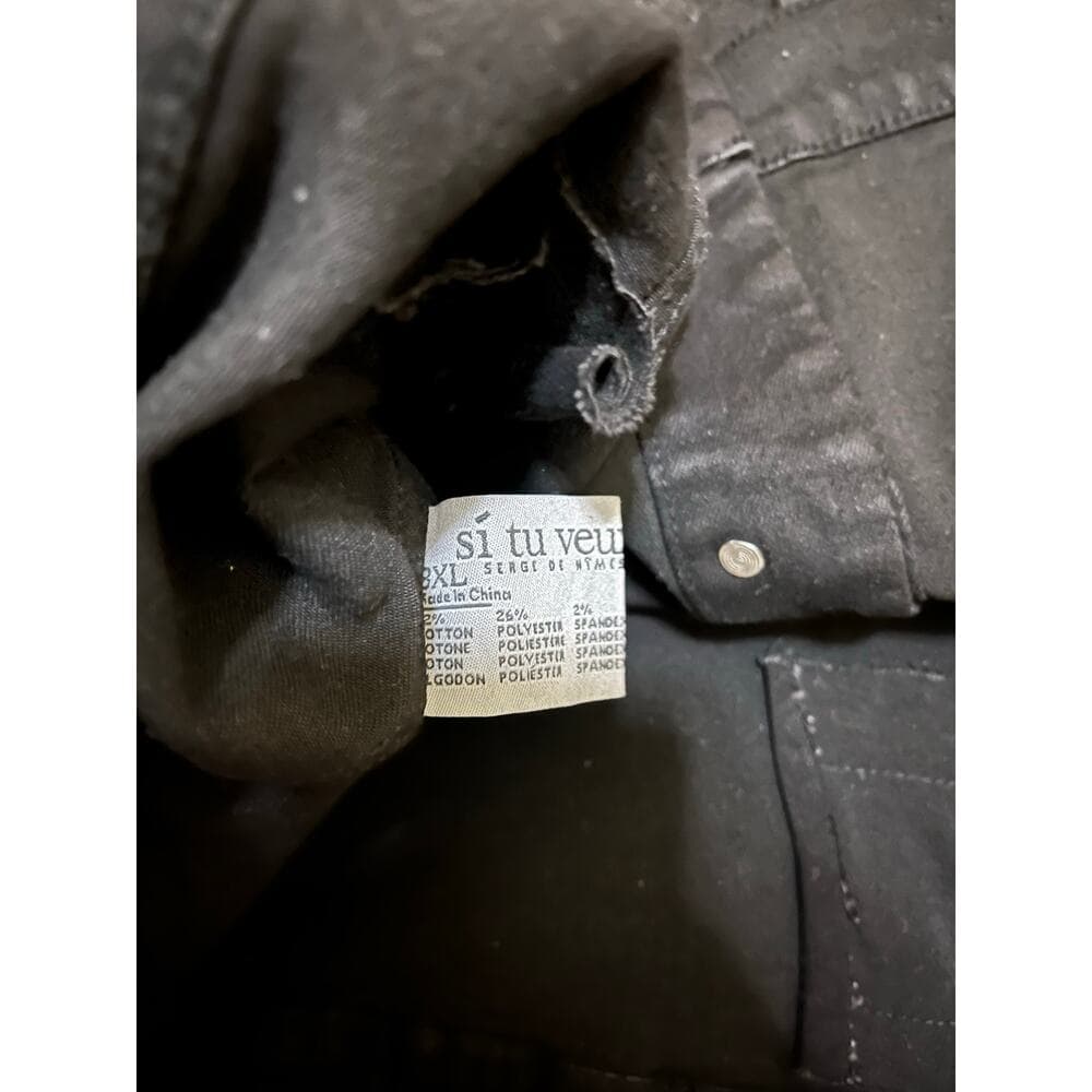 Si Tu Veux Black Men’s Jean Jacket Size XXXL - Thumbnail 3