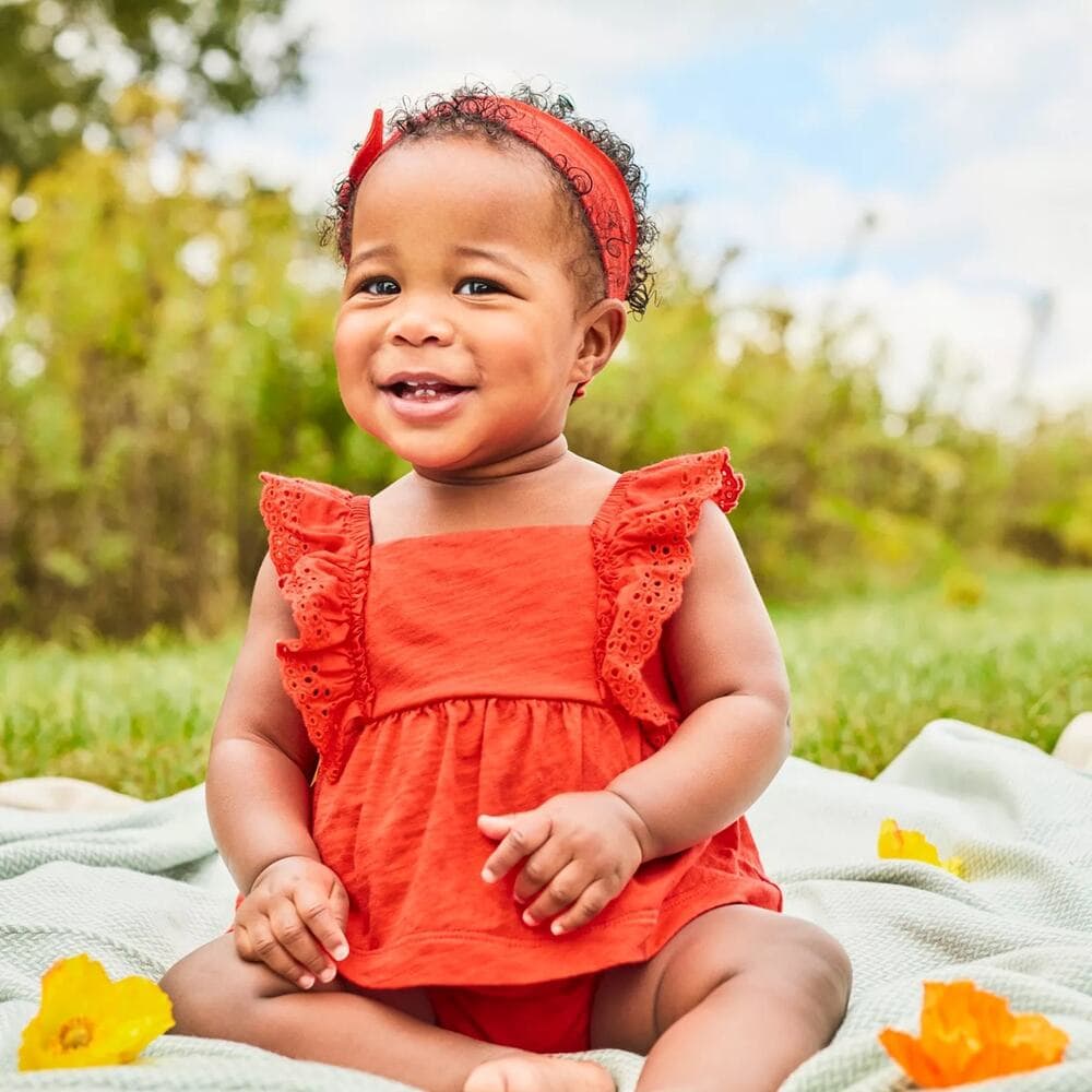 Baby Girl Carter's 3-Piece Bubble Short, Top, and Headband Set Size 18 M - Thumbnail 2