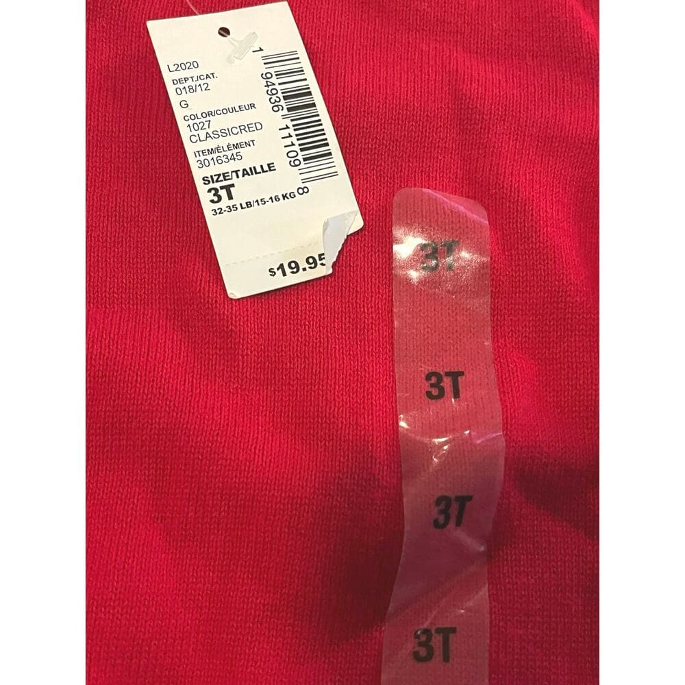 The children’s Place Baby And Toddler Boys V Neck Sweater - Red Size 3T - Thumbnail 3