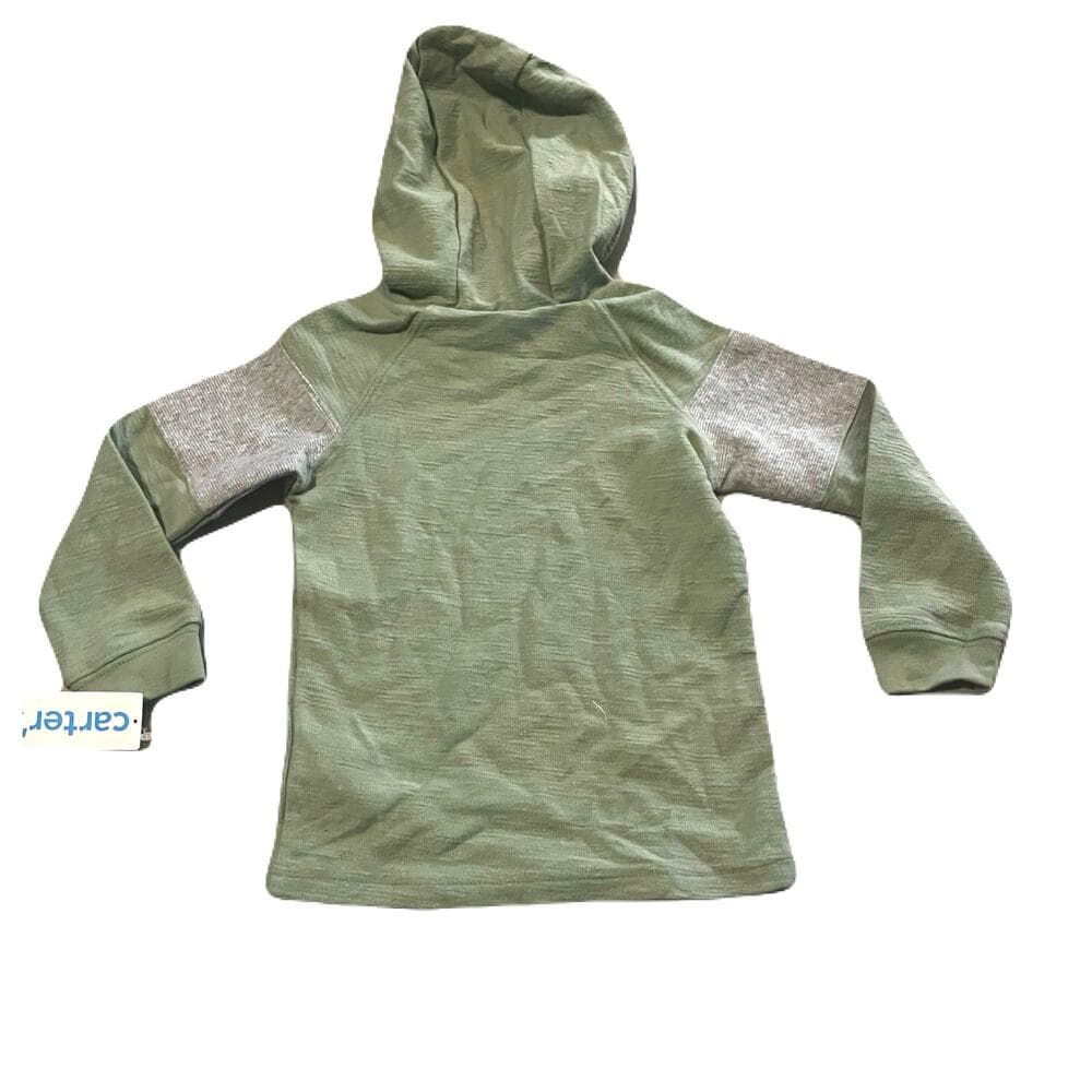 Carter’s Toddler Colorblock Cotton Blend Long-Sleeve Tee - Green Size 2T - Thumbnail 2