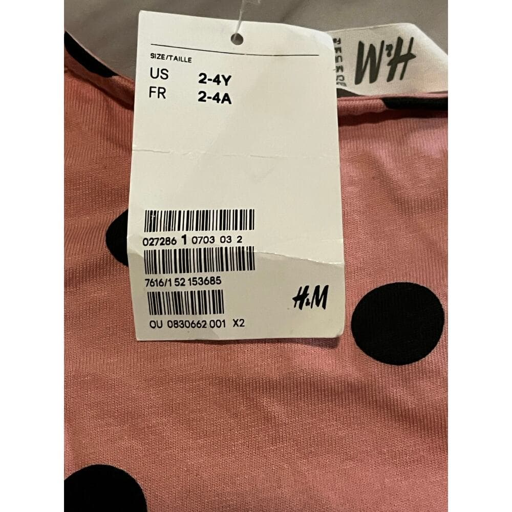 H & M Pink T-Shirt Size 2-4Y - Thumbnail 2